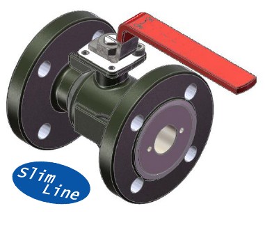 432-GGG/VA, 2-Wege Flanschkugelhahn &quot;SLIM-Line&quot;, Hebelgriff